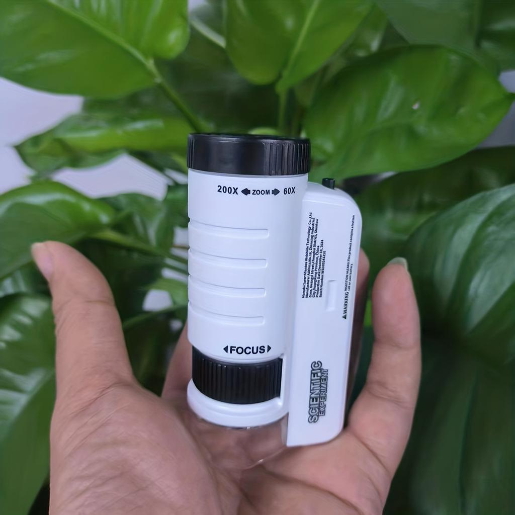 Microscop portabil LED pentru tineri/Jucărie științifică educațională portabilă pentru explorarea biologiei/Perfect de Crăciun /cu controale de focalizare și expunere