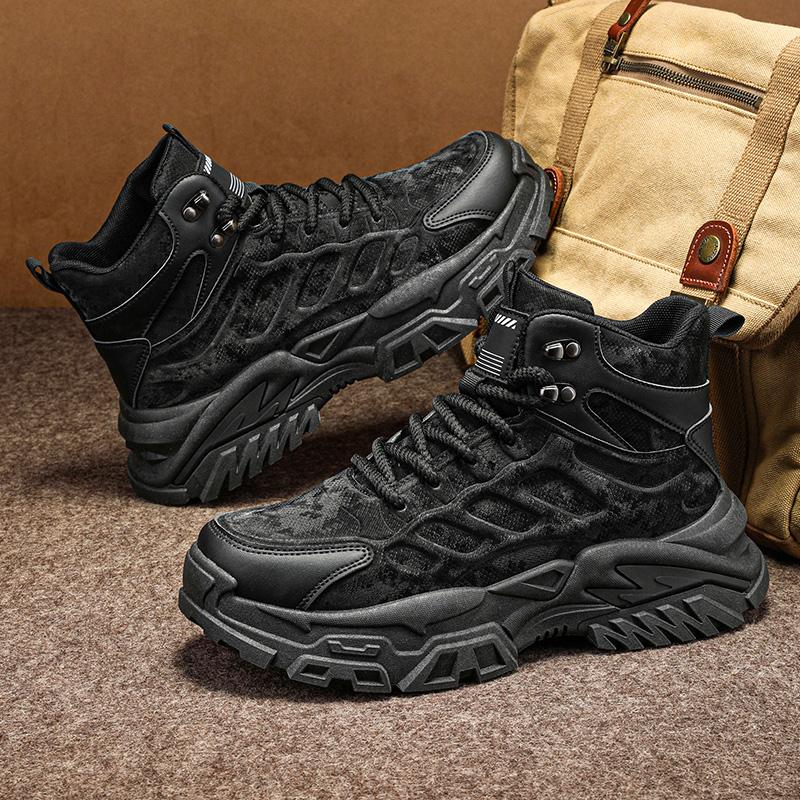 

Модные мужские кроссовки для походов по горам, пустыне, классические кроссовки, удобная обувь для улицы, мужская обувь для треккинга, повседневные ботинки 44 44 чёрный