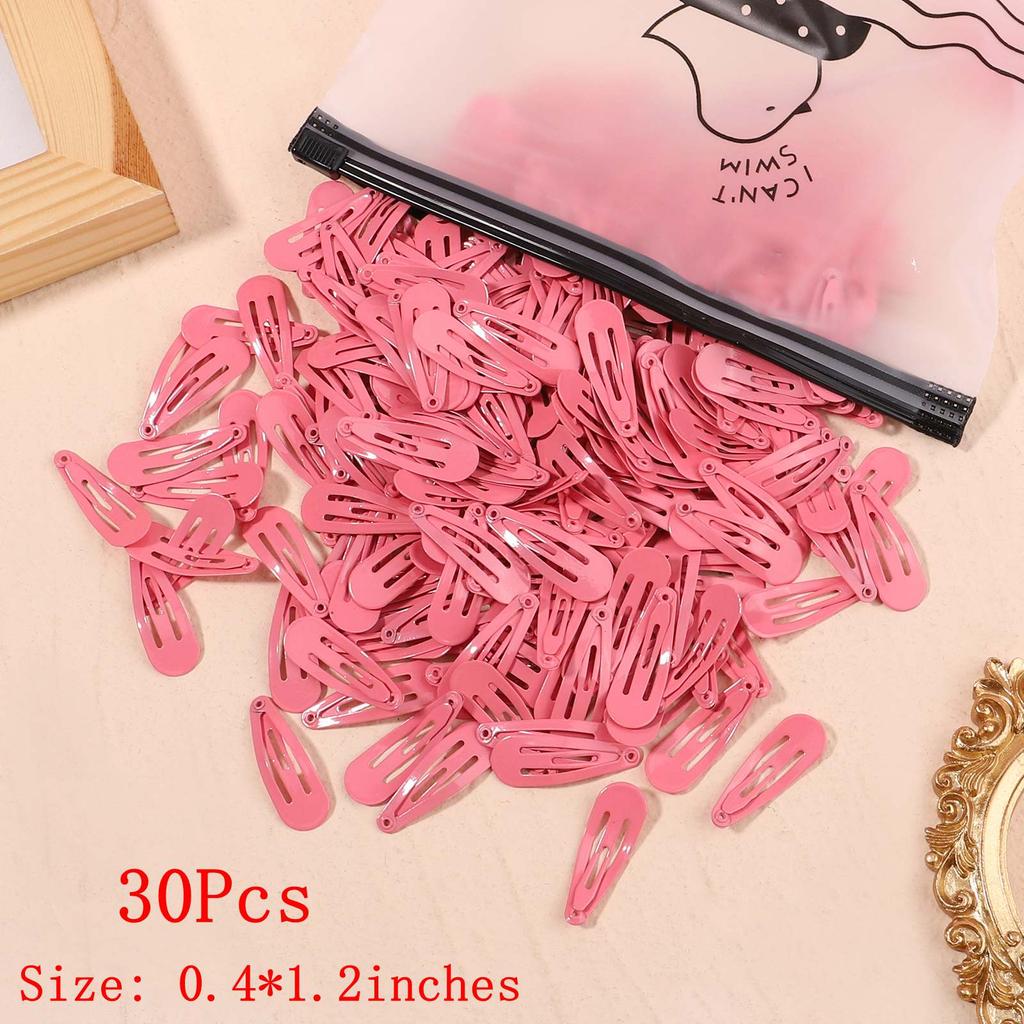 30Pcs/Set New Women Girls Cute Colorful Waterdrop Shape Hairpin Sweet Hair Clips Barrettes Slid Clip Fashion Hair Accessories