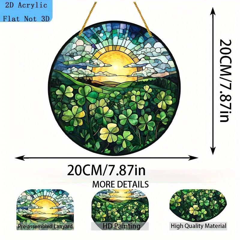 

2D Design, Green Acrylic Wish, Spring Decoration, St. Patrick S Day Ornament, Gift for Men, Holiday Decoration, Gift for Women, Birthday Gift 20*20cm