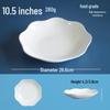 Melamine 10.5-inch White Deep Scalloped Dinner Plate