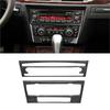 Decorație pentru capacul panoului CD&AC din fibră de carbon pentru BMW Seria 3 E90 E92 2005-2012