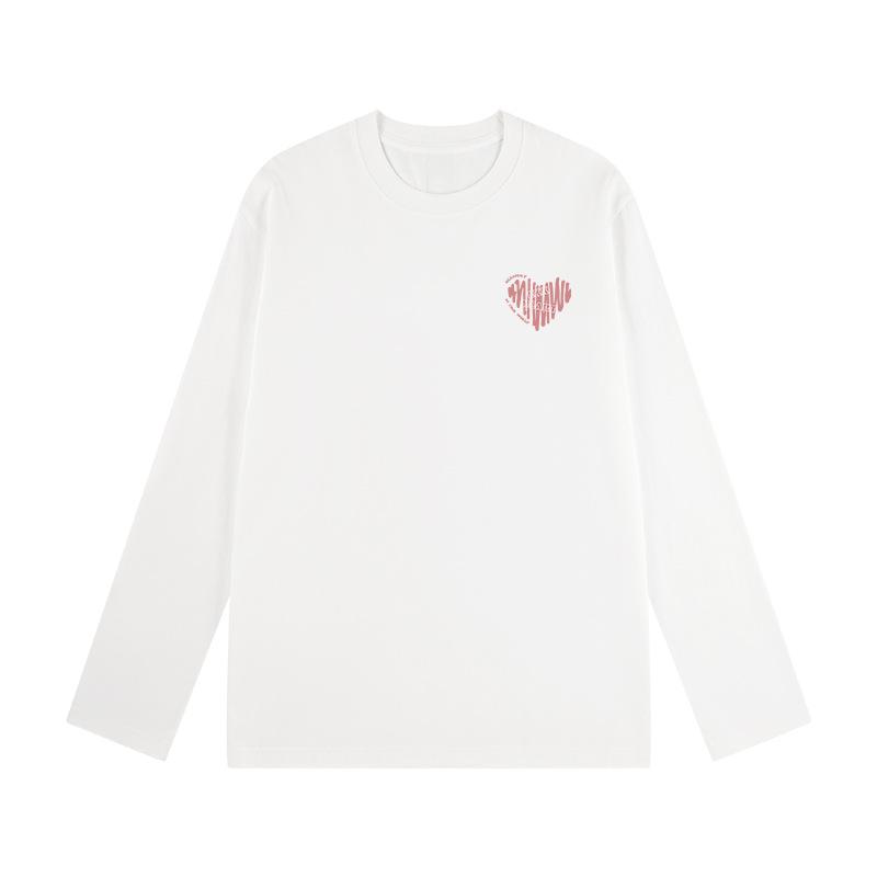 Women's 2025 American Style Pure Cotton Long-Sleeve T-Shirt: Loose Fit, Ideal for Autumn/Winter.