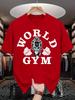 Gorilla Gym Men Cotton TShirt Casual Athletic Style Red Fitness Muscle Tee Summer Short Sleeve Workout Apparel 99 Characters ...