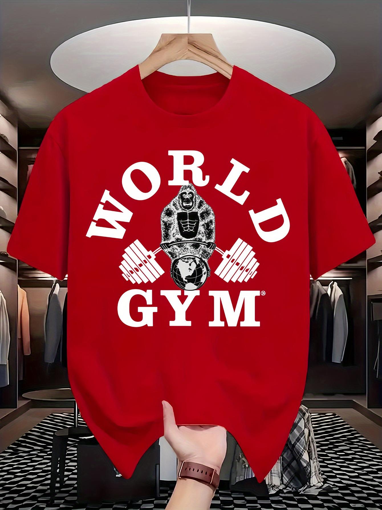 

Gorilla Gym Men Cotton TShirt Casual Athletic Style Red Fitness Muscle Tee Summer Short Sleeve Workout Apparel 99 Characters ... 5XL різнокольоровий