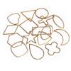 20pcs Moon Star Drop Heart Small Charms Gold Stainless Steel Pendant Open Bezels Hollow Frame Mold Bezel DIY Jewelry Making