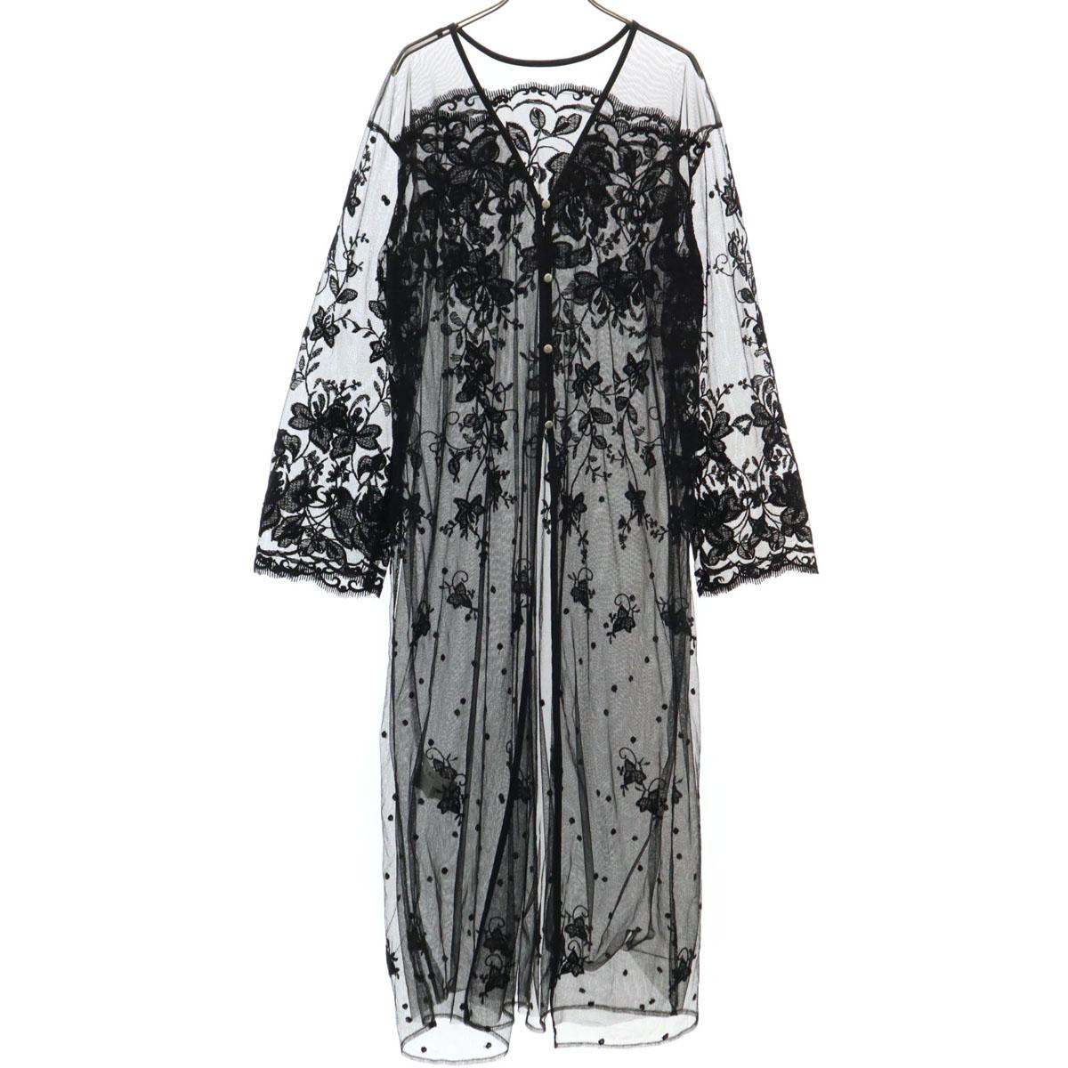 

AMERI UNDRESSED Кружевной кардиган с длинным рукавом M черный Женский Б/у