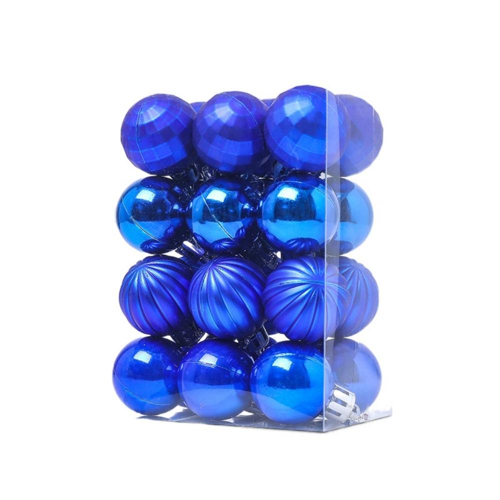 24pcs Creative Christmas Ball Set Delicate Hanging Ornament Crafts Christmas Tree Pendant  Gift