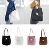 Large Capacity Canvas Tote Bag Fashion Corduroy Shoulder Shopper High Quality Handbag for Women Girls Daily Use