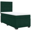 Box Spring Bed with Mattress Dark Green 80 x 200 cm Velvet