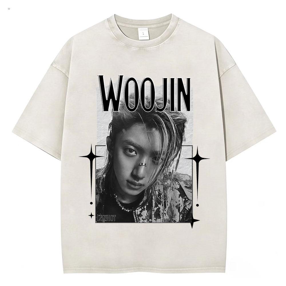 Vintage Washed Korean Kpop Lngshot T Shirt Men Women Clothing Fashion Hip Hop Short Sleeve Cotton Casual Tshirts Streetwear