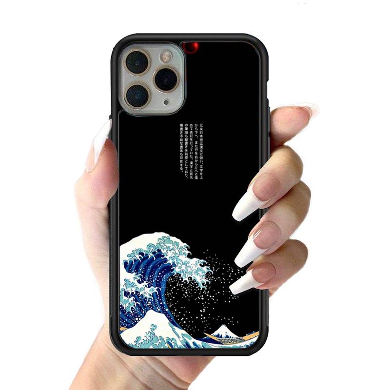 

Японский волнистый аниме Дракон чехол для телефона силиконовый чехол из ПК + ТПУ для iPhone 11 12 13 Pro Max 8 7 6 Plus X SE XR Hard Fundas iphone 13 pro