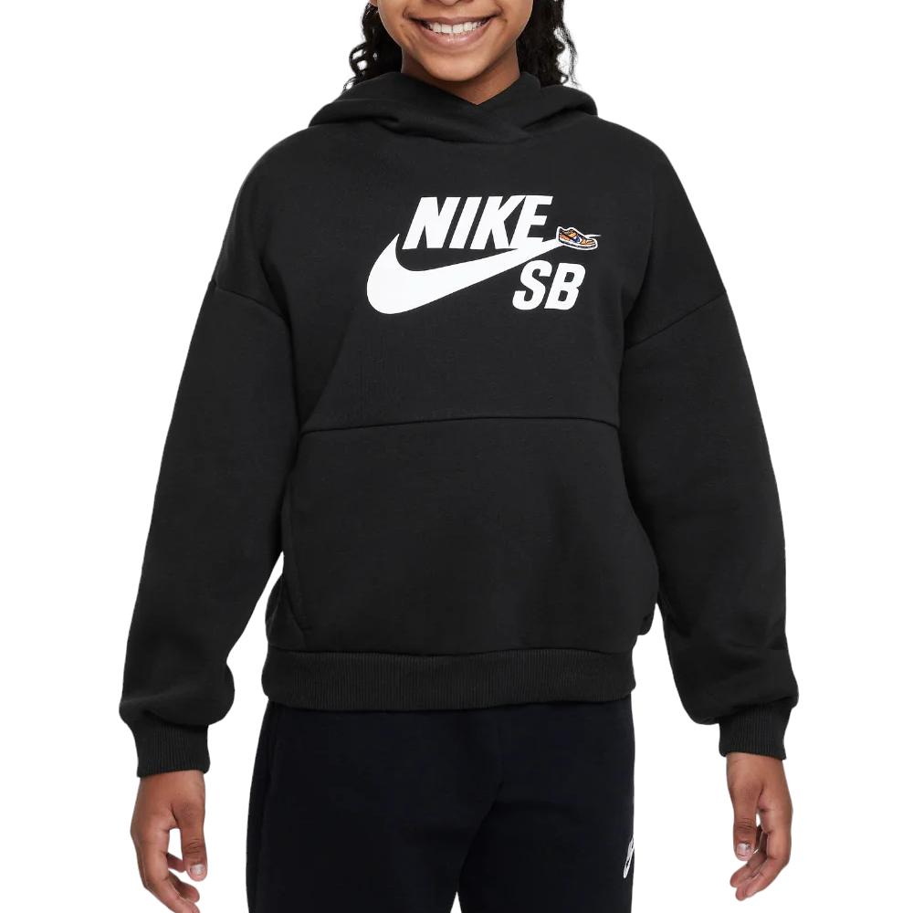 Nike Hoodie With Letter Logo Kids Hoodies Black FD3154-011