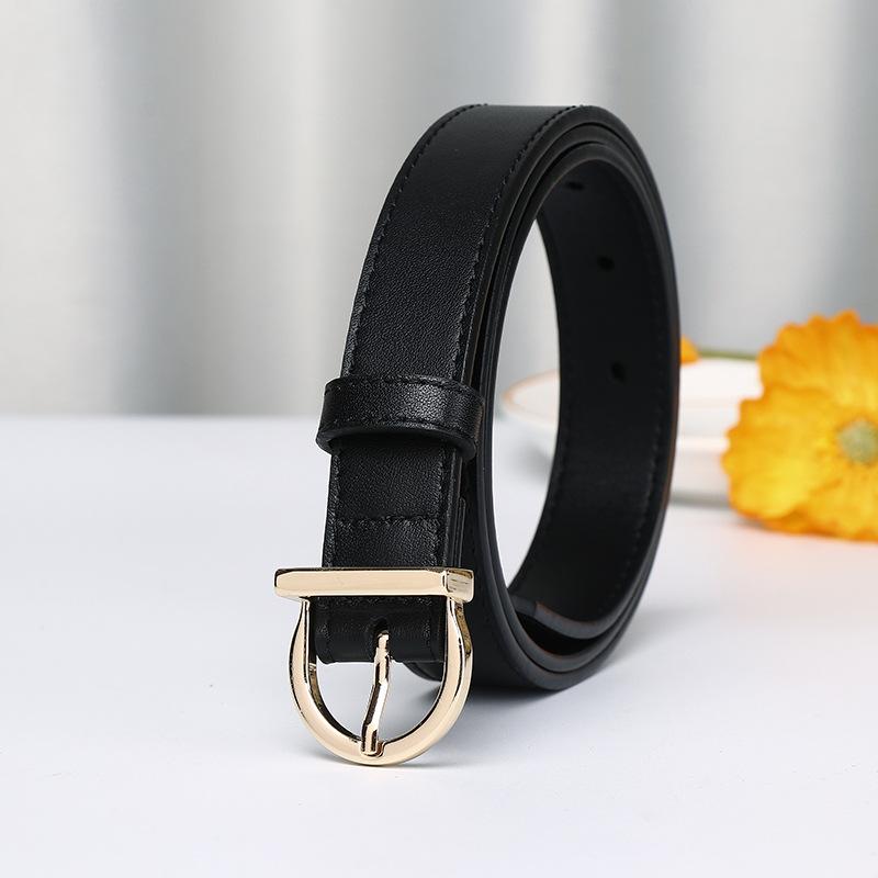 Simple And Fashionable Versatile Pin Buckle Belt, Women'S Light Luxury High-End Belt, Women'S Korean Version Of Trend Minimalist Casual Pants Belt