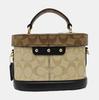 [Pre-Owned] Georgie 20 Classic Allover Print Zipper Closure Adjustable Shoulder Strap Box Bag Crossbody Shoulder Bag Canvas With - Excellent #10BFATU