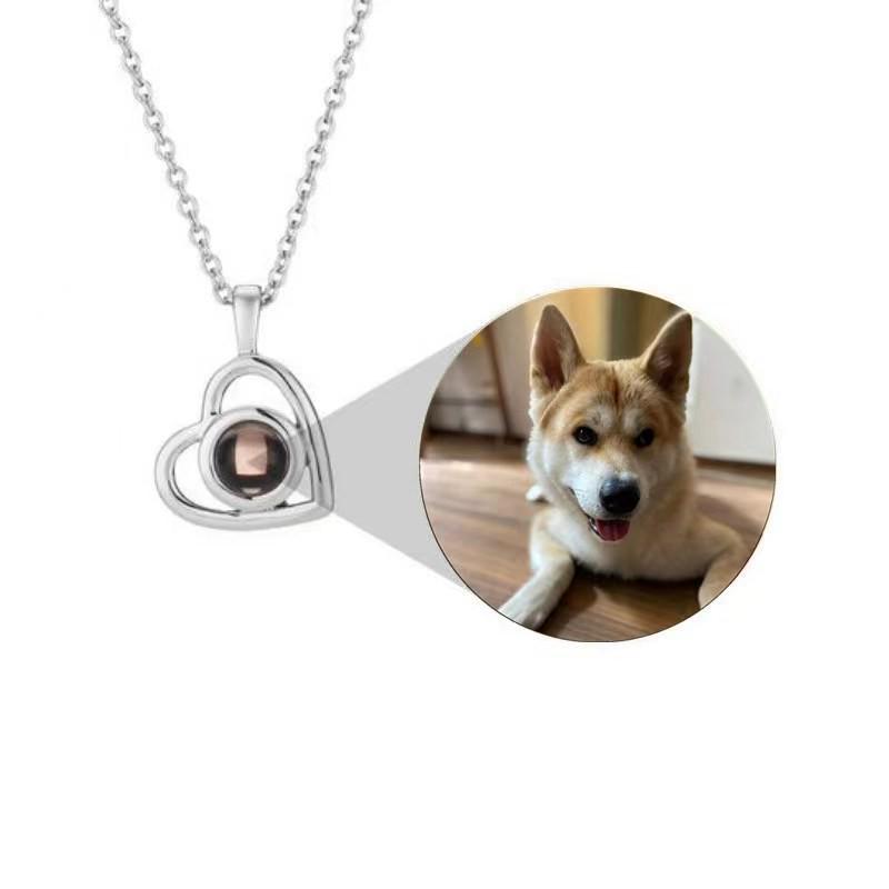 925 Sterling Silver Heart Pendant with 'I Love You' In 100 Languages and Custom Color Photo/Text Projection