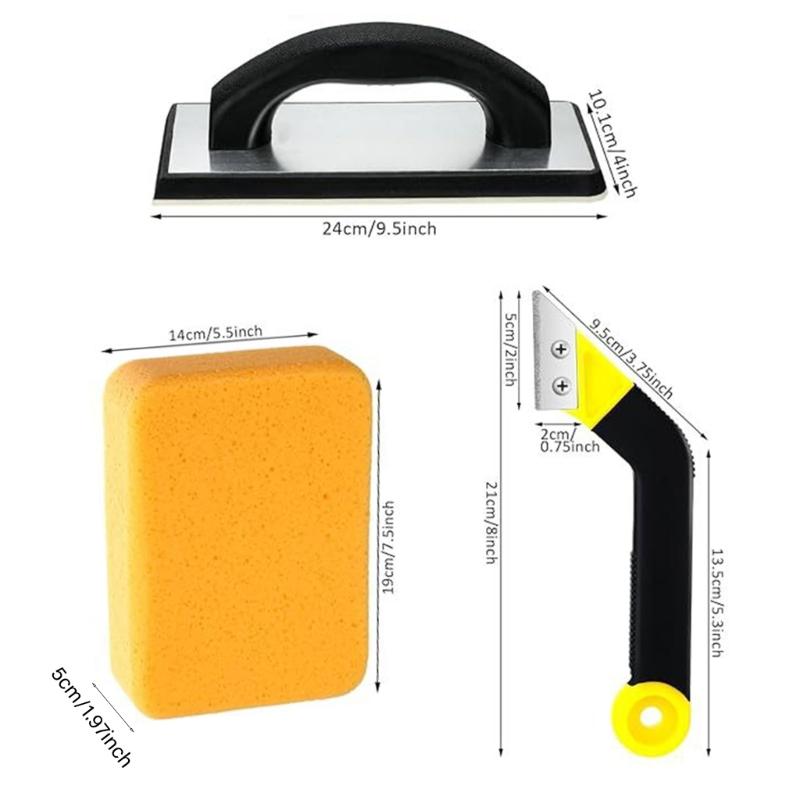 Comprehensive 11 Pieces Grout Float Set Grout Sponge and Grout Sawed Accesories for Wall Crack Repair Home