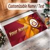 Personalized Crystal Velvet Carpet Galatasaray FC Pattern Non Slip Floor Rug