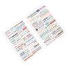 4PCS Preppy Sticker Cute Aesthetic Sticker English Words Pattern Easy Apply Decorative Sticker for Scrapbook Notebook