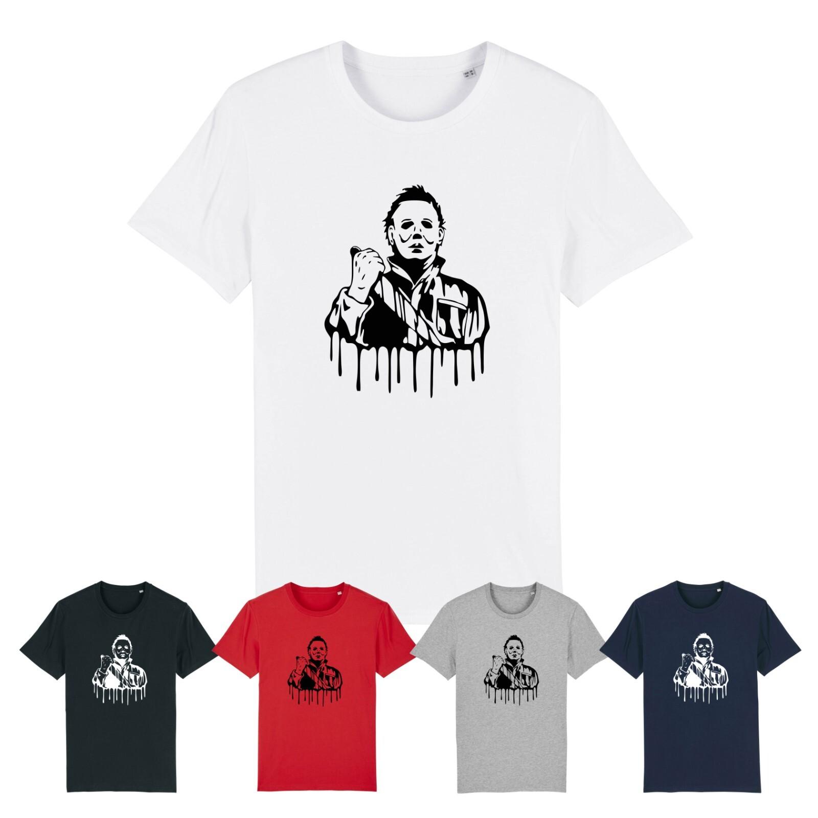 

MIKE MYERS HALLOWEEN MASK T-Shirt Mens Womens Tees Top Scary Friday 13th Spooky Ghost Horror TOP S