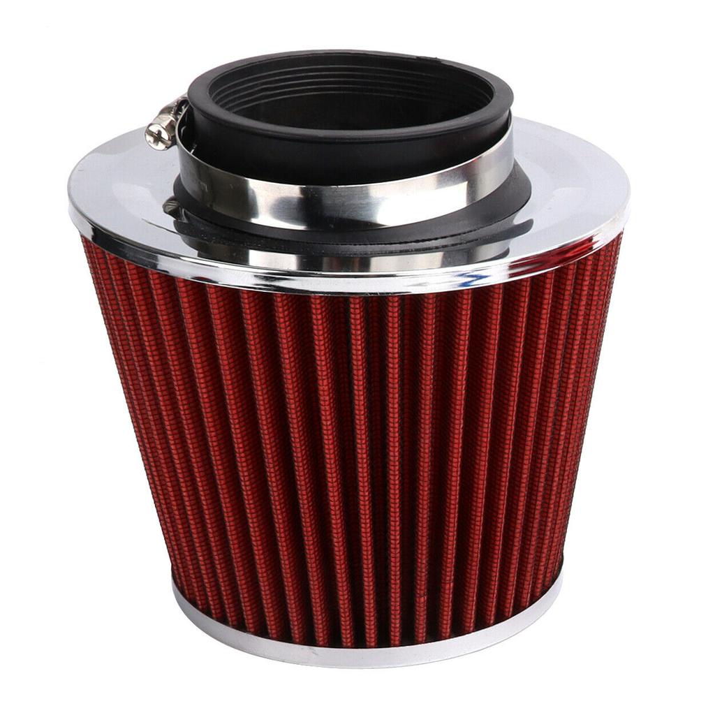 Car Universal 3" 76mm Air Filter & Cold Air Intake Pipe Turbo Induction Pipe Tube Kit With Air Filter Cone Aluminum Pipe Kit