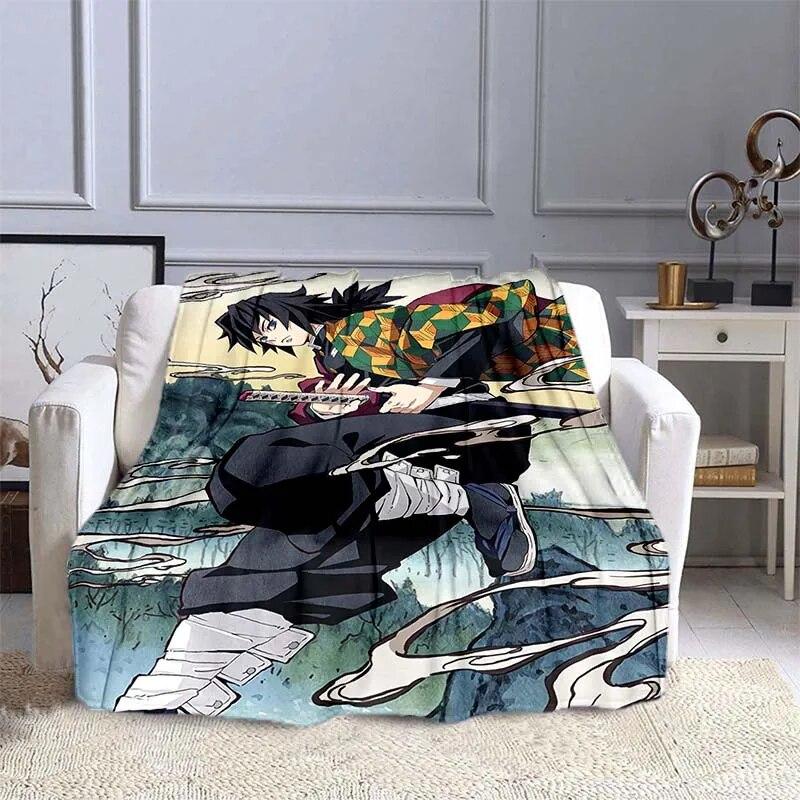 Anime Demon Slayer Decke, superweich, warm, Flanell-Überwurf, Picknickdecke, Decken für Betten, Picknickdecke
