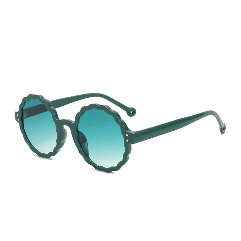 Fashion Vintage Round Sunglasses Women Men Small Frame Flower Sunshade Glasses Female Vacation Travel Beach Decor Glasses Props