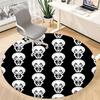 1pc Halloween Skull Decals Carpet, Round Non Slip Durable Large Size Office Carpet, Suitable for Office