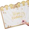 Giant Black Gold Birthday Guestbook Message Board Commemorative Card Happy Birthday Party Decor Adult Birthday Party Supplies