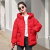 Short Cotton Jacket Women's 2025 New Korean Version of the Hood, New Plus-size Loose Padded Jacket, Winter Down Padded Jacket