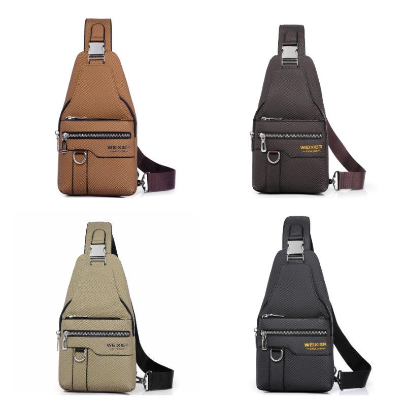 New Men's Anti-Theft Chest Bag PU Leather Crossbody Sling Pouch,Luxury Design shoulder bag,for Travel & City Commute