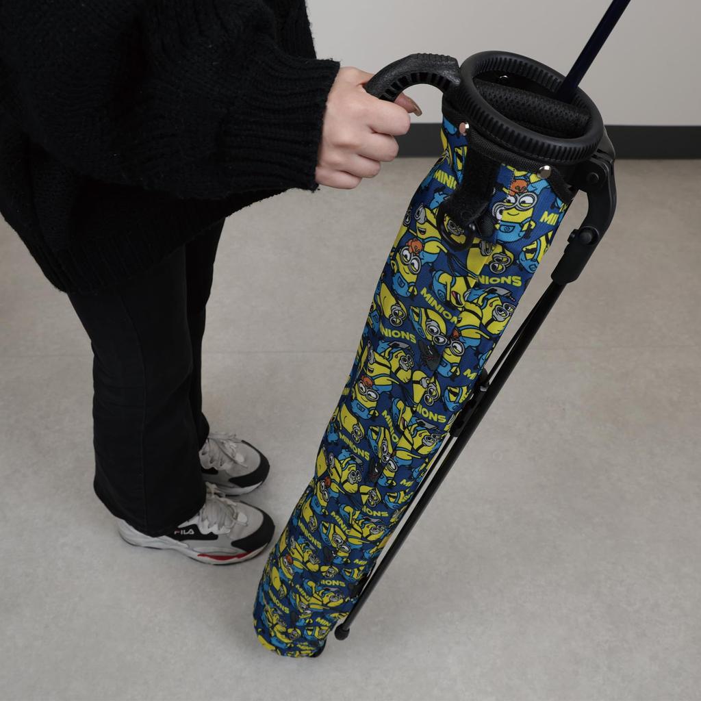 Marushin Minion Stand Bag, Yellow, Minion Design, Boys and Girls, Character Stand Bag, Golf, Sports Goods, Beginner, Character, 4805058300