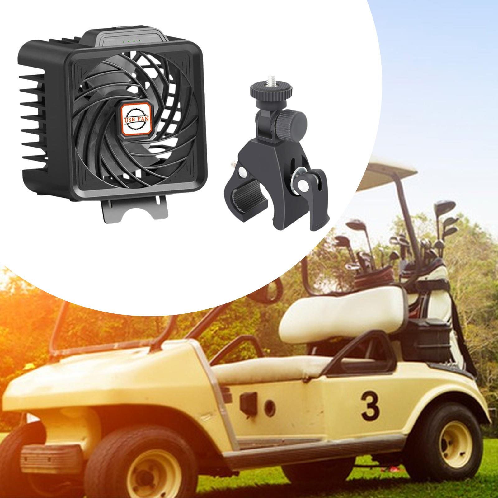 

Вентилятор для гольф-кара USB, зажим для стола, диапазон 18-40 мм, головка винта 1/4, 4 скорости, тихий, маленький, персональный чёрный