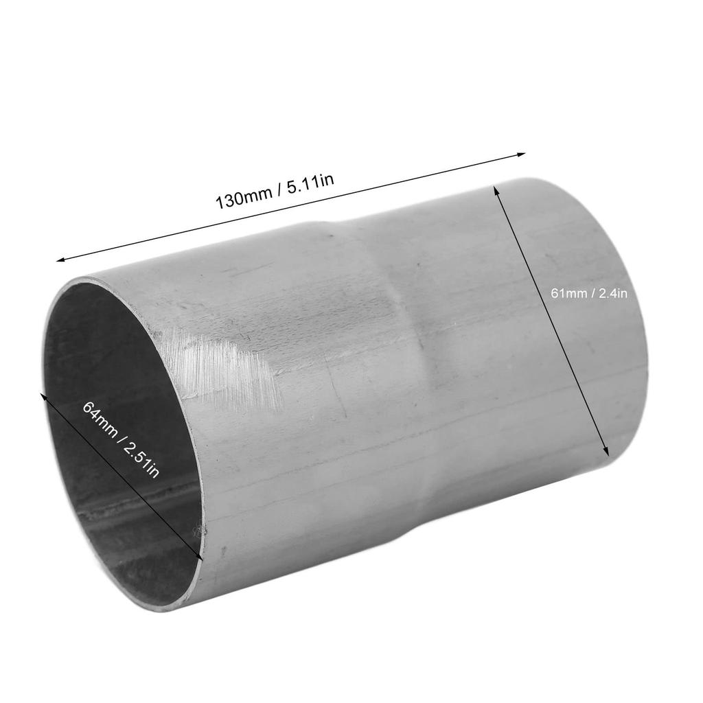 63mm-60mm Auspuffrohr Reduzierstück Motorrad Auspuffadapter Reduzierrohr Auspuff