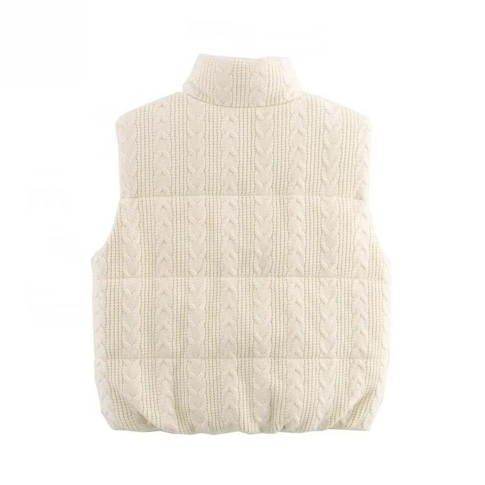 Europese en Amerikaanse stijl, nieuwe dameskleding, buitenlandse stijl, modieus, modieus en veelzijdig casual gebreid katoenen vest