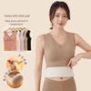 Antibacterial Lace-Trim Cashmere Thermal Vest with Chest Pads