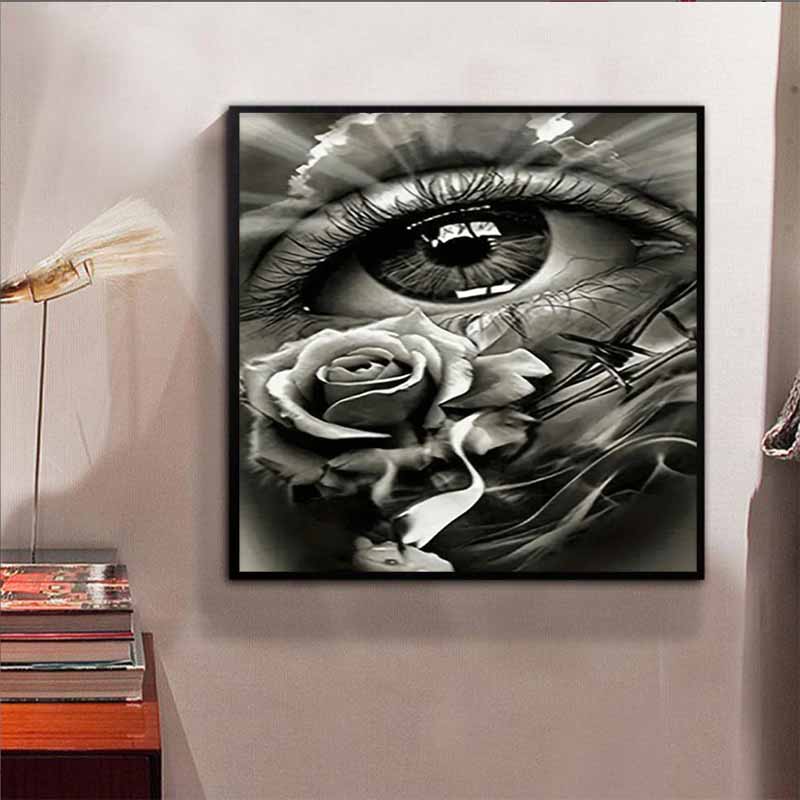 Neuankömmling 5D DIY Vollkreis Diamantmalerei "Auge" Stickerei Kreuzstich Heimdeko Geschenk