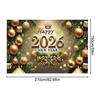 Happy New Year Banner 7x5 Ft 2026 Holiday Wall Sign New Years Decorations For Indoor Outdoor Party Christmas Home Office School