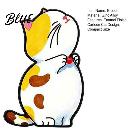 Cat Jewelry Brooch Pin Cartoon Design Zinc Alloy with Full