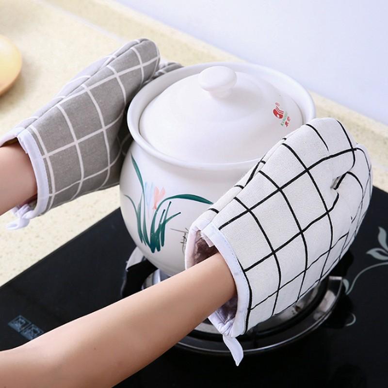 1 PCS Heat-Insulated, Anti-Scald Microwave Oven Gloves, High Temperature Resistant Thickened Baking Oven Gloves