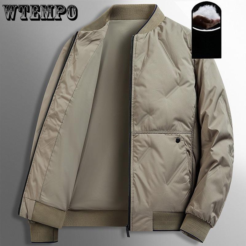 

Мужские пуховики однотонных цветов для зимы, теплые куртки с хлопковой подкладкой, повседневные пальто и для модных мужчин M хаки