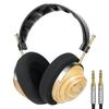 Okcsc R10 Headphones, Semi-Open, Wired, Over-the-Head, Wood Housing, Ash Wood, 50mm Drivers, Detachable Cable, 3.5mm Cable, PCSmartphone Compatible