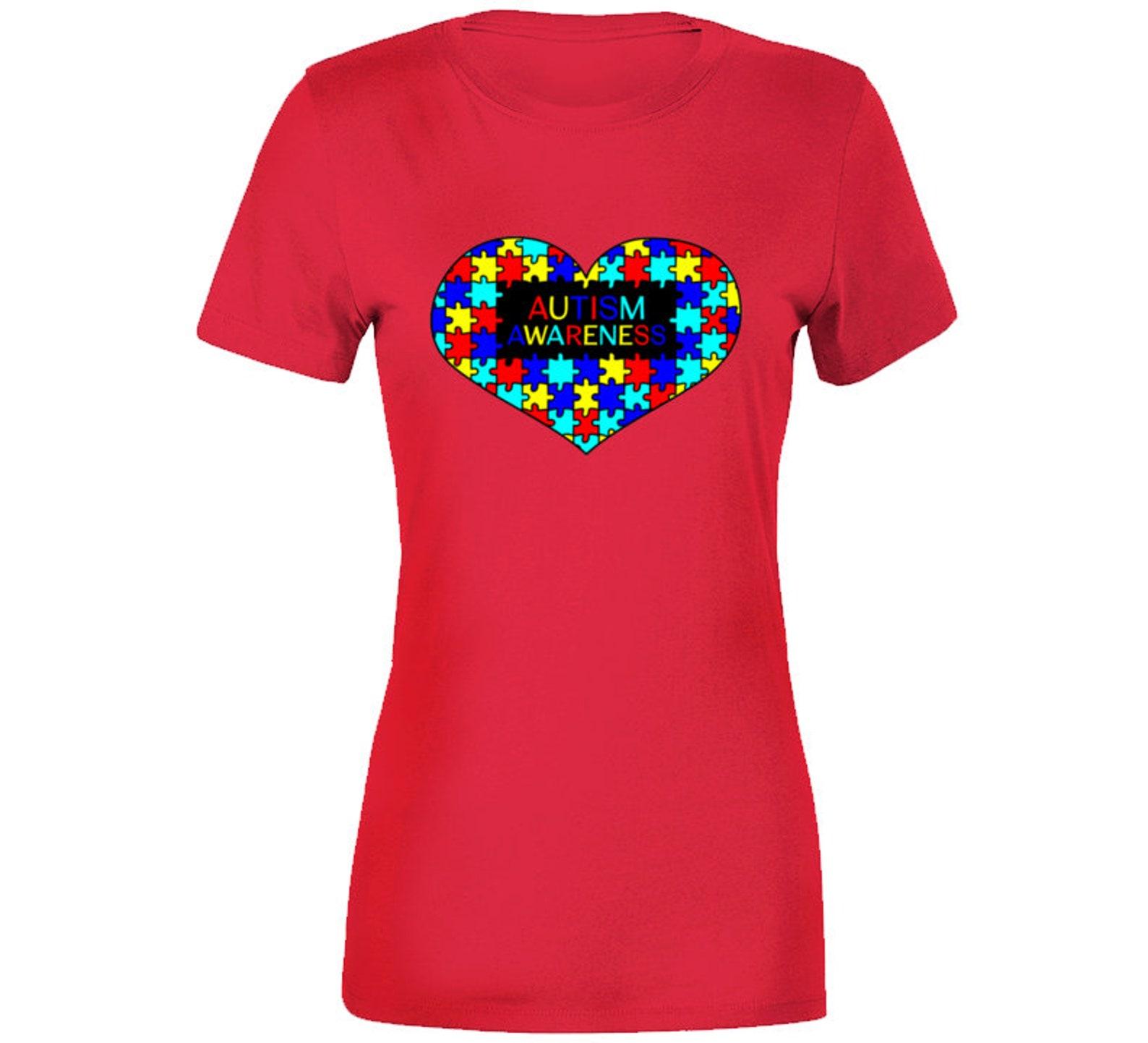 Autism Awareness Ladies T Shirt S