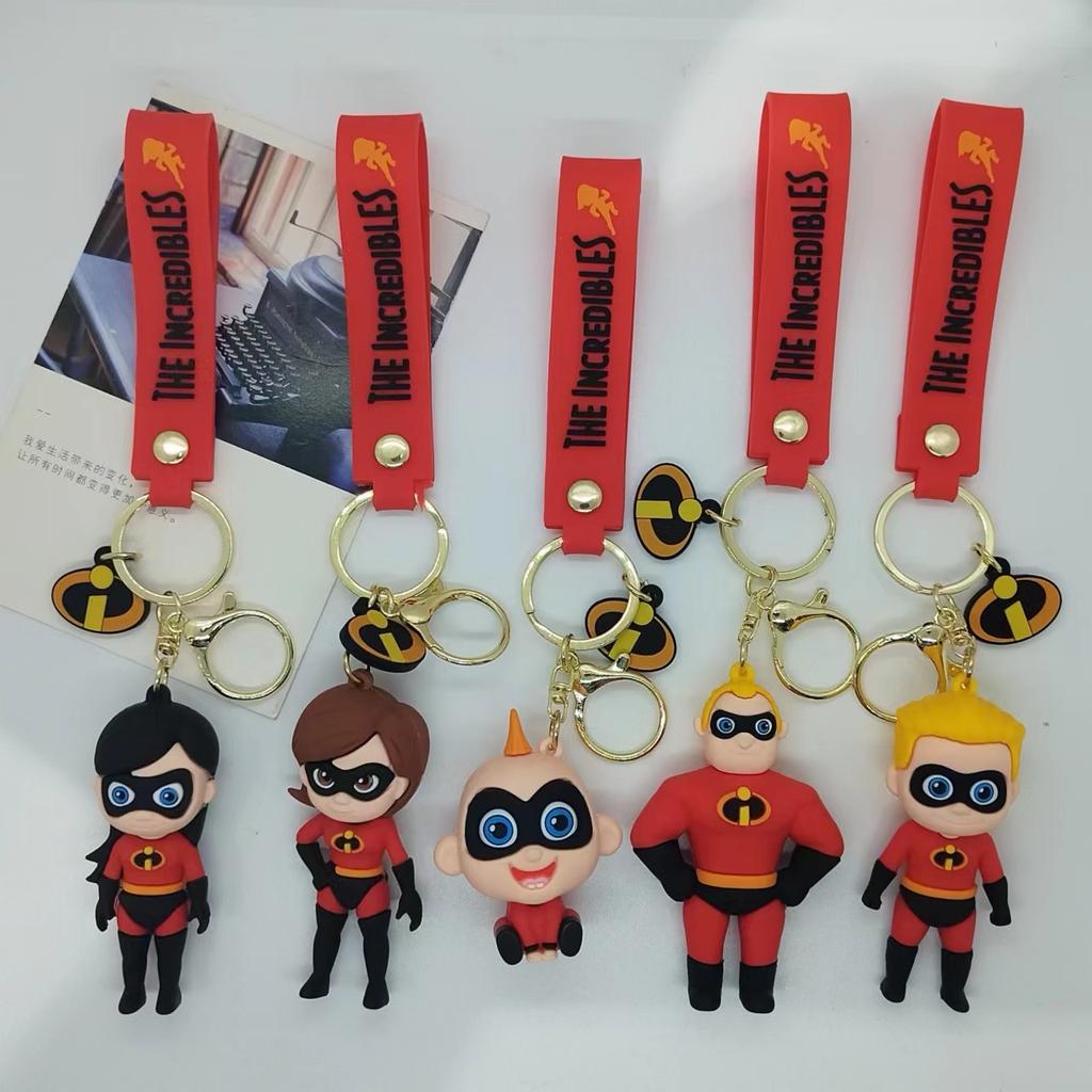 Creative Cartoon Characters Pigs Superheroes Keychains Bags Car Keychains Accessories Gifts Wholesale Personalized Gifts Y2k