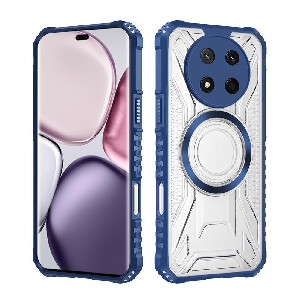 KEYSION Transparent Magnetic Case for HONOR X9c 5G Silicone+PC Heavy Duty Shockproof Phone Cover for Huawei Honor Magic 7 Lite 5G