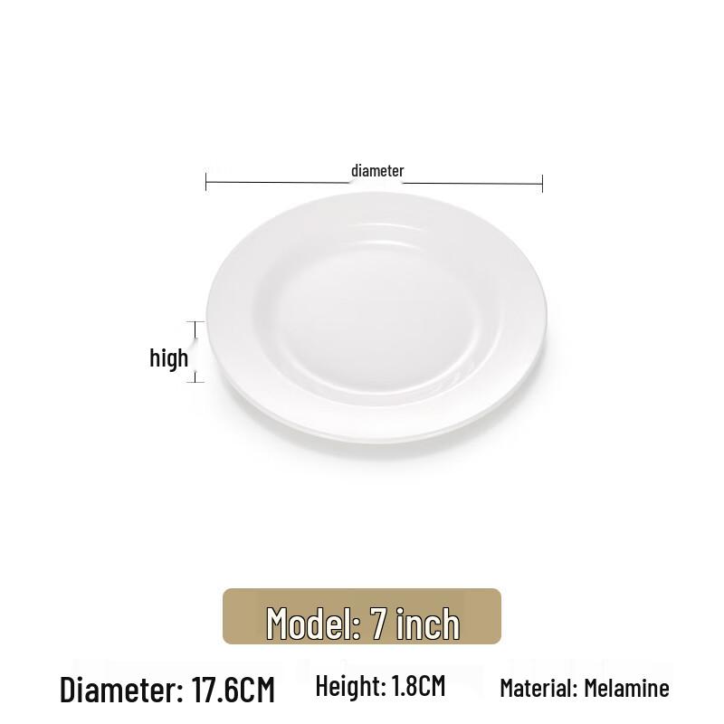 Melamine 7-inch Round Plate