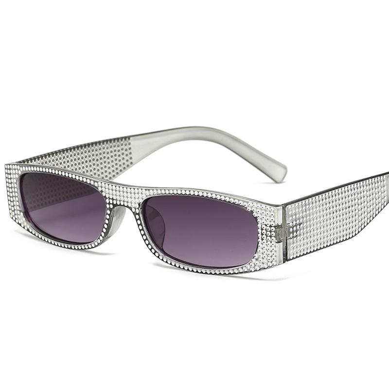 Retro Square Rhinestone Sunglasses – European & American Trend