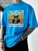 Cat Drink Coffee But Hate People Print Washed TShirts Men Breathable ONeck Tee Shirt Cotton Vacation Top Casual Sportswear