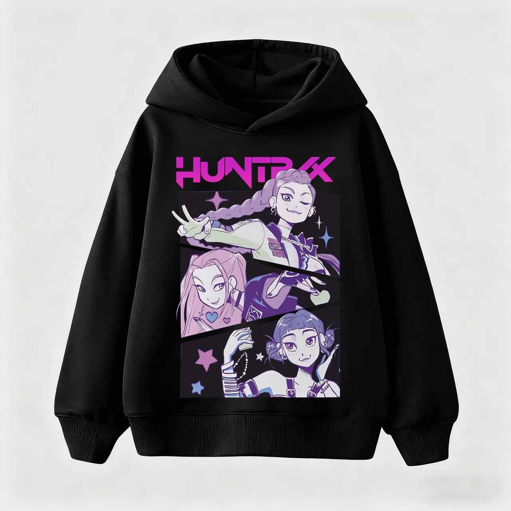 Girls Fashion Casual Sweatshirt Movie Kids K-Pop Demon Hunters Hooded Tops Toddler Girl Clothes KPop Demon Hunters Hoodie
