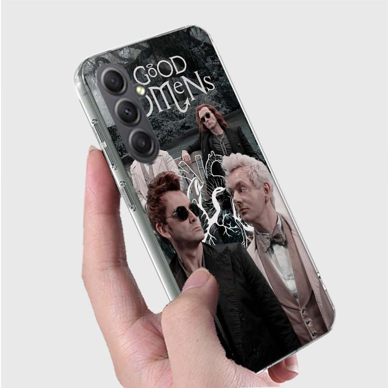 Kryt na telefon Good Omens TV pro Samsung A15 A25 A35 A55 A12 A22 A32 A52S A13 A23 A33 A53 A14 A24 A34 A54 Galaxy A8 A6 A7 A72 A42 A9